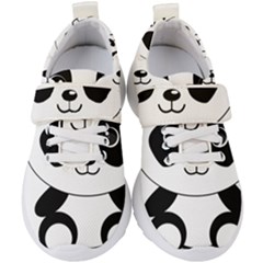 Bear Panda Bear Panda Animals Kids  Velcro Strap Shoes by Sudhe