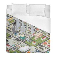 Simple Map Of The City Duvet Cover (full/ Double Size) by Sudhe