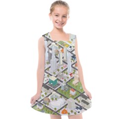 Simple Map Of The City Kids  Cross Back Dress by Sudhe