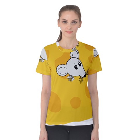 Rat Mouse Cheese Animal Mammal Women s Cotton Tee by Sudhe