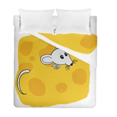 Rat Mouse Cheese Animal Mammal Duvet Cover Double Side (full/ Double Size) by Sudhe