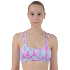 Geometric Pattern Design Pastels Line Them Up Sports Bra by Sudhe