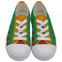 Burger Bread Food Cheese Vegetable Kids  Low Top Canvas Sneakers View1