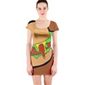 Burger Double Short Sleeve Bodycon Dress View1