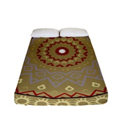 Mandala Art Ornament Pattern Fitted Sheet (full/ Double Size) by Sudhe