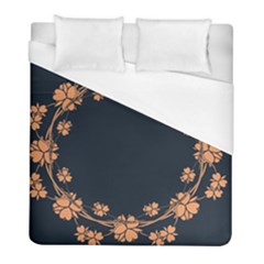 Floral Vintage Royal Frame Pattern Duvet Cover (full/ Double Size) by Sudhe