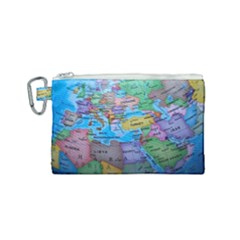 Globe World Map Maps Europe Canvas Cosmetic Bag (small) by Sudhe