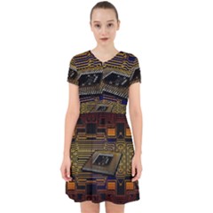 Processor Cpu Board Circuits Adorable In Chiffon Dress by Sudhe