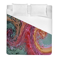 Color Rainbow Abstract Flow Merge Duvet Cover (full/ Double Size) by Sudhe