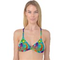 Fractal Art Psychedelic Fantasy Reversible Tri Bikini Top View1