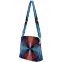 Fractal Background Design Zipper Messenger Bag View2