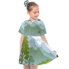 Forest Landscape Photography Illustration Kids  Sailor Dress by Sudhe