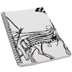 Line Art Drawing Ancient Chariot 5 5  X 8 5  Notebook by Sudhe