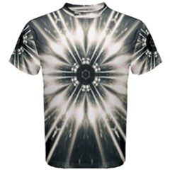 Abstract Fractal Pattern Lines Men s Cotton Tee by Pakrebo