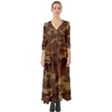 Camo Dark Brown Button Up Boho Maxi Dress View1