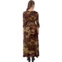 Camo Dark Brown Button Up Boho Maxi Dress View2