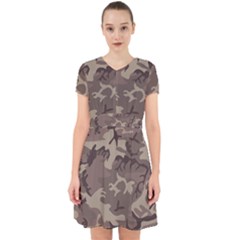 Camo Light Brown Adorable In Chiffon Dress by retrotoomoderndesigns