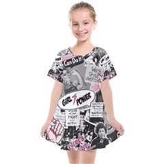 Feminism Collage  Kids  Smock Dress by Valentinaart