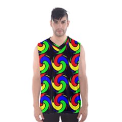 Swirls Pattern Seamless Wallpaper Men s Basketball Tank Top by Pakrebo