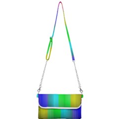 Lines Rainbow Colors Spectrum Color Mini Crossbody Handbag by Pakrebo