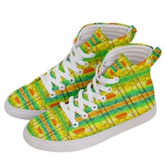 Birds Beach Sun Abstract Pattern Women s Hi-top Skate Sneakers by Pakrebo