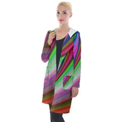 Illusion Background Blend Hooded Pocket Cardigan by Pakrebo