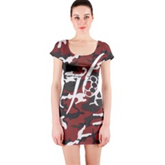 Combat76 Redrum Short Sleeve Bodycon Dress by Combat76clothing