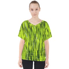 Agricultural Field   V-neck Dolman Drape Top by rsooll