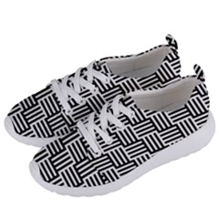 Black And White Basket Weave Women s Lightweight Sports Shoes by retrotoomoderndesigns