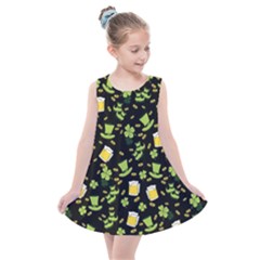 St Patricks Day Pattern Kids  Summer Dress by Valentinaart