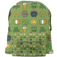 St Patricks Day Pattern Giant Full Print Backpack by Valentinaart