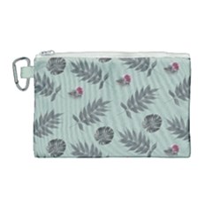 Tropical Pattern Canvas Cosmetic Bag (large) by LoolyElzayat