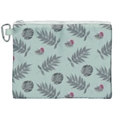 Tropical Pattern Canvas Cosmetic Bag (xxl) by LoolyElzayat