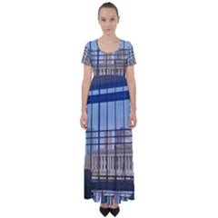 Ohio Statehouse High Waist Short Sleeve Maxi Dress by Riverwoman