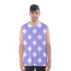 Textile Cross Seamless Pattern Men s Basketball Tank Top by Pakrebo