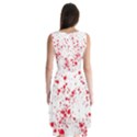 Red And White Splatter Abstract Print Sleeveless Chiffon Dress   View2