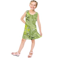 Seamless Pattern Green Garden Kids  Tunic Dress by Pakrebo