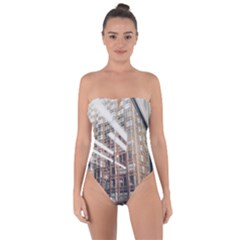 Chicago L Morning Commute Tie Back One Piece Swimsuit by Riverwoman