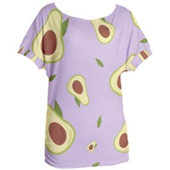 Avocado Green With Pastel Violet Background2 Avocado Pastel Light Violet Women s Oversized Tee by genx