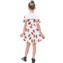 Red Apple Core Funny Retro Pattern Half on white background Kids  Sailor Dress View2