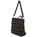 Lamb Pattern Black Crossbody Backpack View1