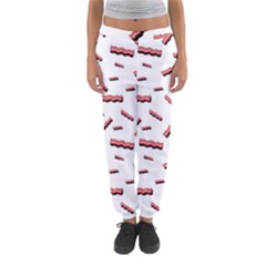 Funny Bacon Slices Pattern Infidel Red Meat Women s Jogger Sweatpants by genx