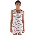 Funny Bacon Slices Pattern infidel red meat Wrap Front Bodycon Dress View1