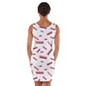 Funny Bacon Slices Pattern infidel red meat Wrap Front Bodycon Dress View2