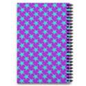 Turquoise Stars Pattern On Purple 5.5  x 8.5  Notebook View2