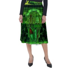 Dublin Scioto Irish Window Classic Velour Midi Skirt  by Riverwoman