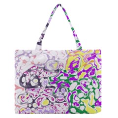 Sketchlines01 Zipper Medium Tote Bag by PurpleDuckyDesigns