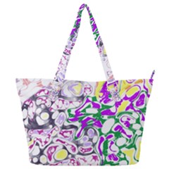 Sketchlines01 Full Print Shoulder Bag by PurpleDuckyDesigns