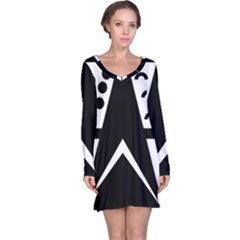 Black And White Geometric Design Long Sleeve Nightdress by yoursparklingshop