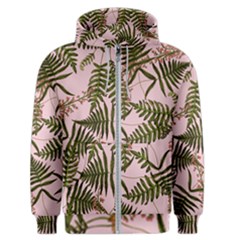 Fern Pink Men s Zipper Hoodie by snowwhitegirl